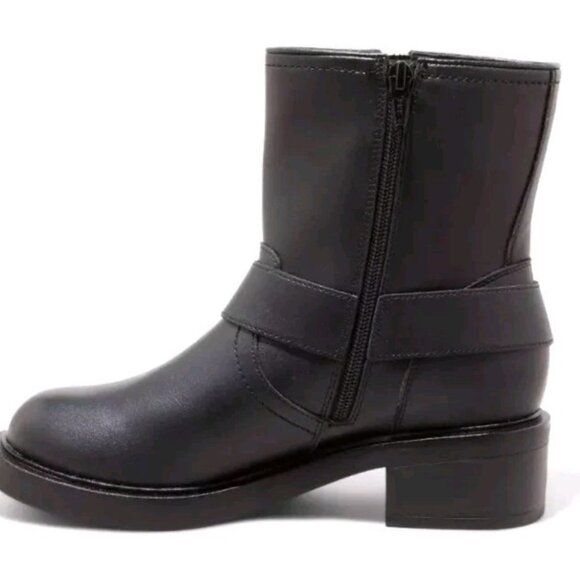 Universal Thread Womens Connor Side Zip Harness Buckle Ankle Boots Black Sz 7 - Picture 3 of 7